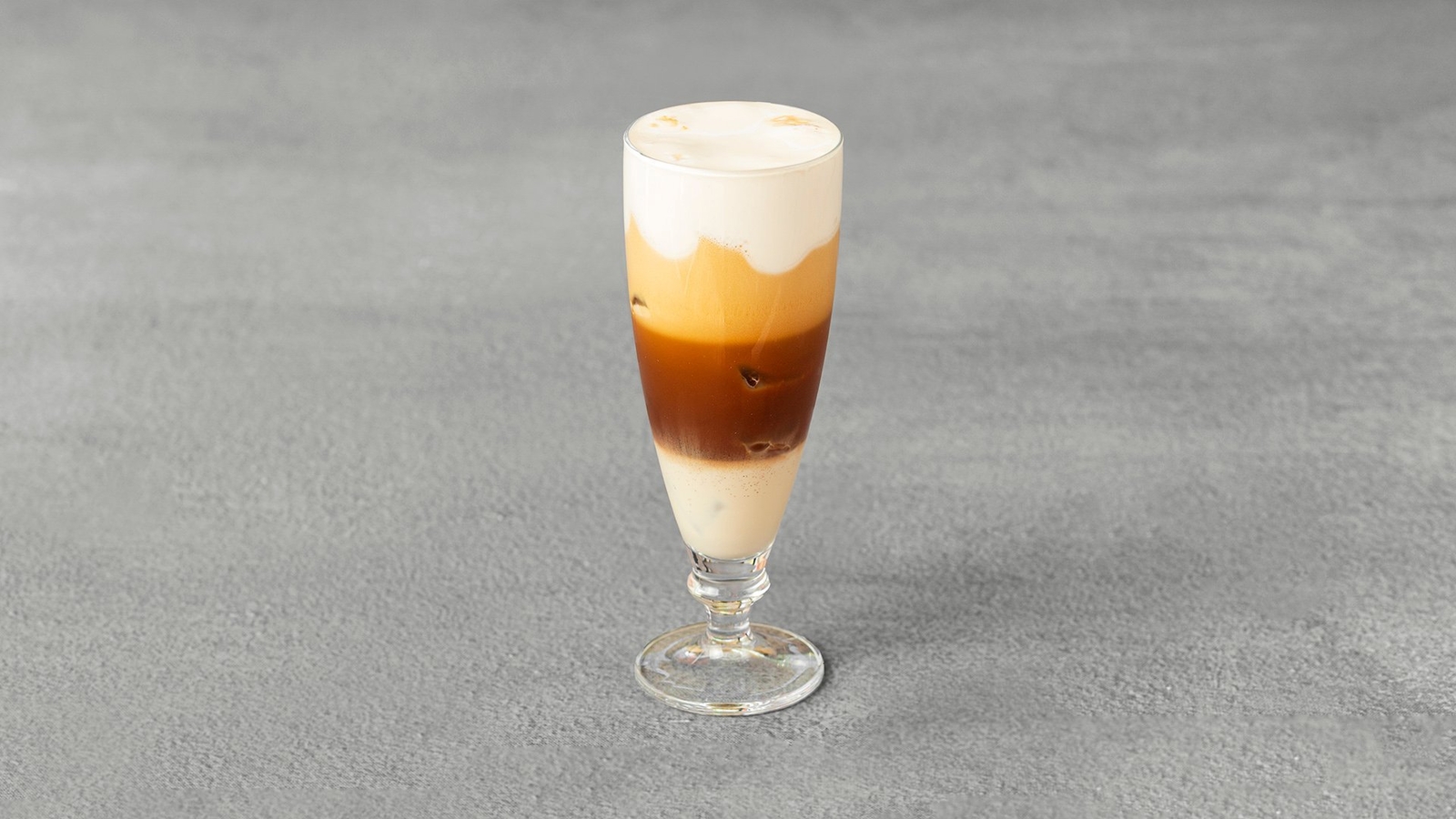 Cold espresso macchiato